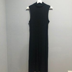 Knit Mock-Neck Midi Dress